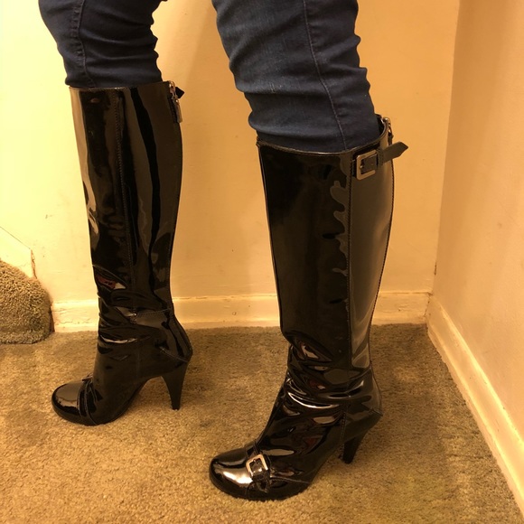 Costume National C'N'C Patent Leather Boots SZ 7 - Picture 5 of 6